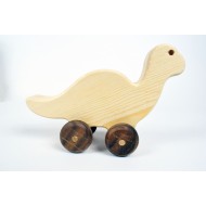 Dinosaur Wooden Toy Car - Natural