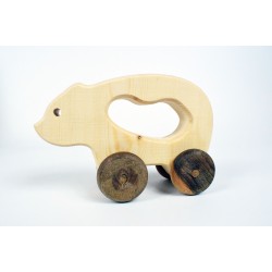 Bear Wooden Toy Car - Natural