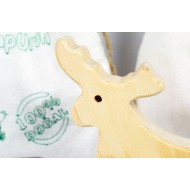 Deer Wooden Toy Car - Natural