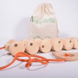 Pull Caterpillar Toy - 14 Wheels Pull Caterpillar Toy - 14 Wheels