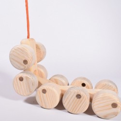 Pull Caterpillar Toy - 10 Wheels Pull Caterpillar Toy - 10 Wheels