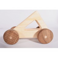 Triangle Geometric Wooden Toy Car - 100% Natural Wood